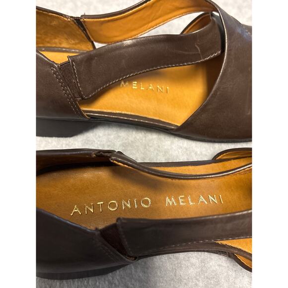 Antonio Melani Women's Size 6.5M Brown Leather Cap Toe Mary Jane Loafer Shoes - Picture 7 of 9